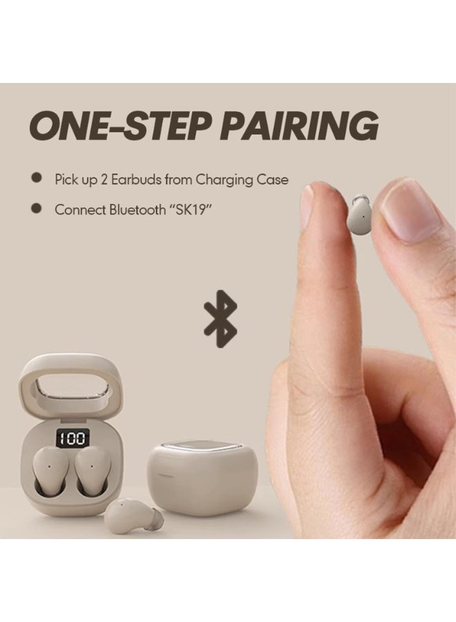 fantasize Smallest Invisible Mini Earbuds Wireless Bluetooth, Low Profile Micro Tiny Discreet Hidden Earbuds for Work, Small Headphones, Invisible Sleep Wireless Earphone, IPX5 Waterproof for Small Ear (Black) - Image 3